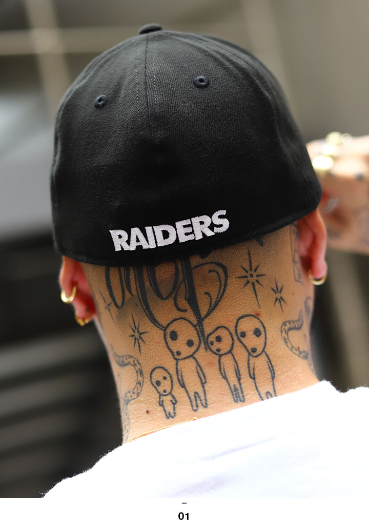 ニューエラ NEW ERA キャップ NFL Raiders ロゴ 39thirty ストレッチ
