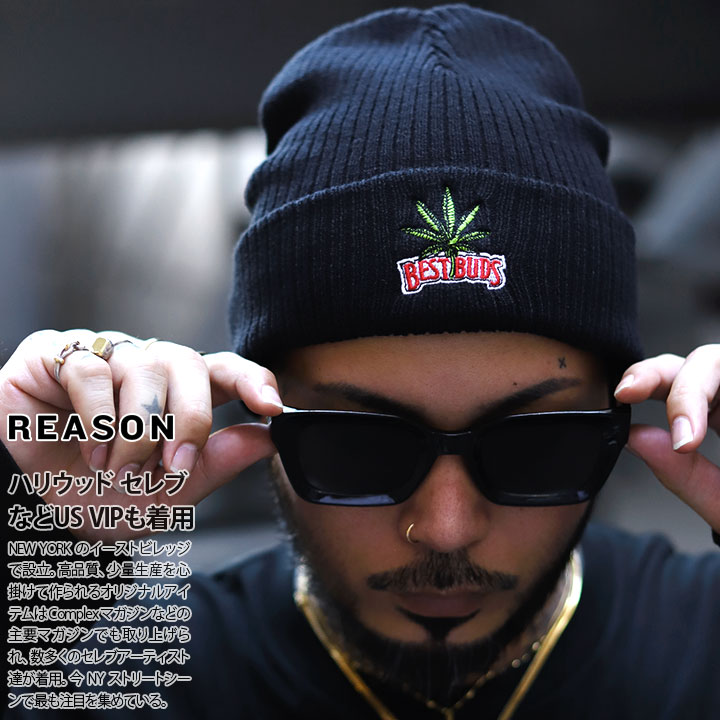 REASON × Cheech & Chong ニットキャップ ニット帽 ビーニー 帽子