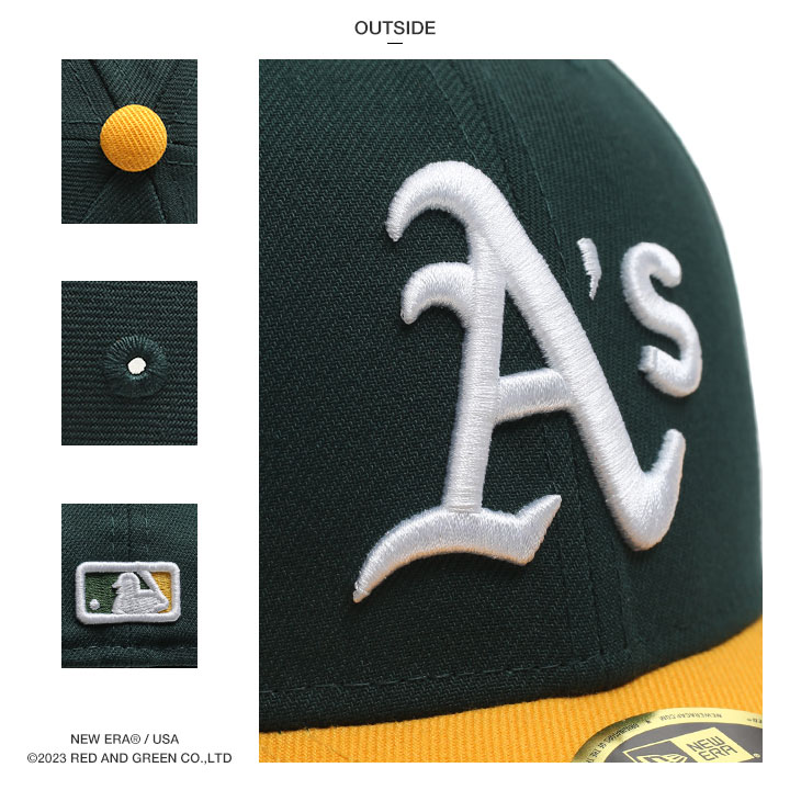 ニューエラ NEW ERA オークランド アスレチックス キャップ 大きいサイズ MLB As ロゴ LP 59Fifty 帽子 cap 浅め  カーブバイザー プロモデル