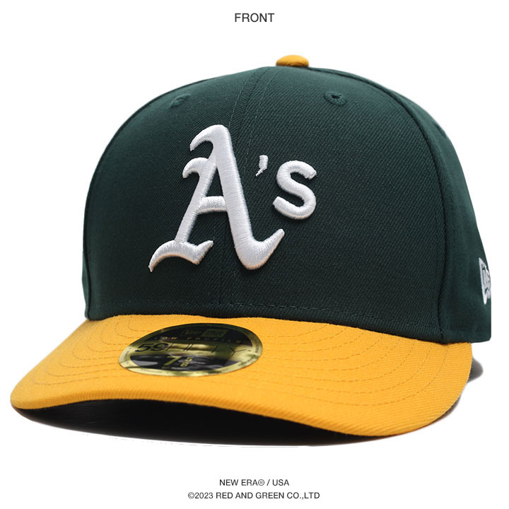 ニューエラ NEW ERA オークランド アスレチックス キャップ 大きいサイズ MLB As ロゴ LP 59Fifty 帽子 cap 浅め  カーブバイザー プロモデル