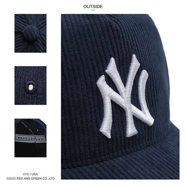 47 キャップ メンズ 大きいサイズ MLB ヤンキース NY ロゴ 47brand フォーティセブン 帽子 cap ハイキャップ 深め ベースボールキャップ シンプル b系｜weekindenim｜13