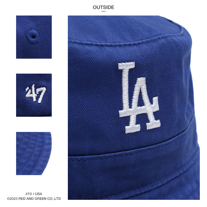 ドジャース 公式 LA キャップ 青 コーデ 47 ハット バケットハット バケハ 帽子 hat 大きいサイズ MLB Dodgers ロゴ 47brand フォーティセブン サファリハット｜weekindenim｜15