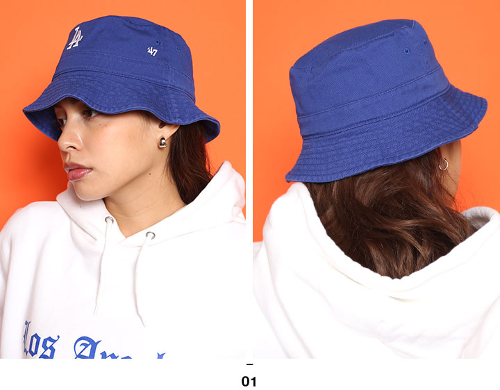 ドジャース 公式 LA キャップ 青 コーデ 47 ハット バケットハット バケハ 帽子 hat 大きいサイズ MLB Dodgers ロゴ 47brand フォーティセブン サファリハット｜weekindenim｜09