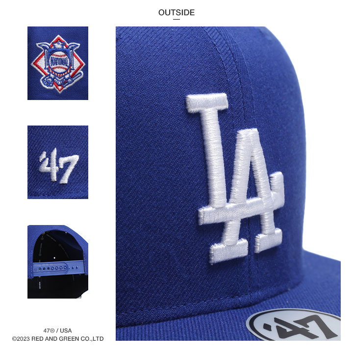 ドジャース 公式 LA キャップ 青 黒 コーデ 47 レディース 大きいサイズ MLB Dodgers ロゴ 47brand フォーティセブン CAPTAIN 帽子 cap 深め おしゃれ 刺繍｜weekindenim｜18