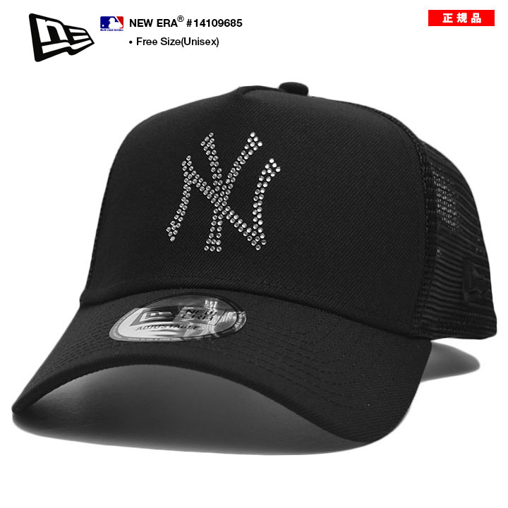 ニューエラ NEW ERA キャップ メッシュキャップ 大きいサイズ MLB ヤンキース NY ロゴ 9forty A-Frame Trucker 帽子 cap ハイキャップ 深め ラインストーン｜weekindenim｜03