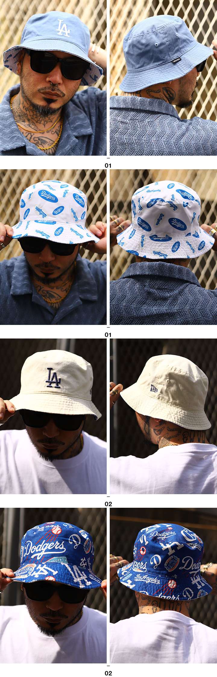 ニューエラ ハット バケットハット バケハ 帽子 hat ドジャース