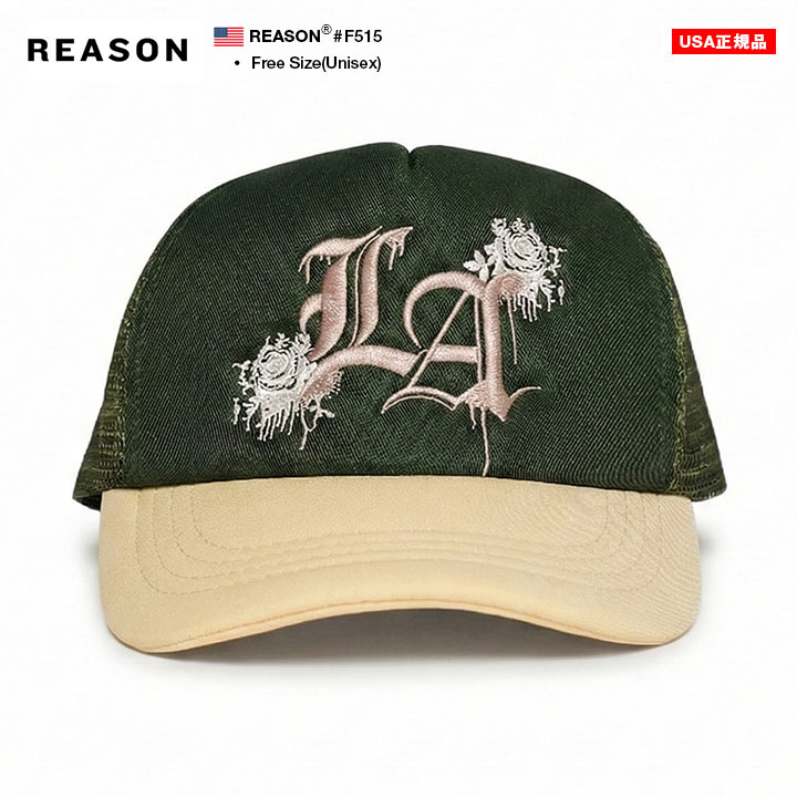 REASON キャップ メッシュキャップ LAロゴ 大きいサイズ リーズン 帽子
