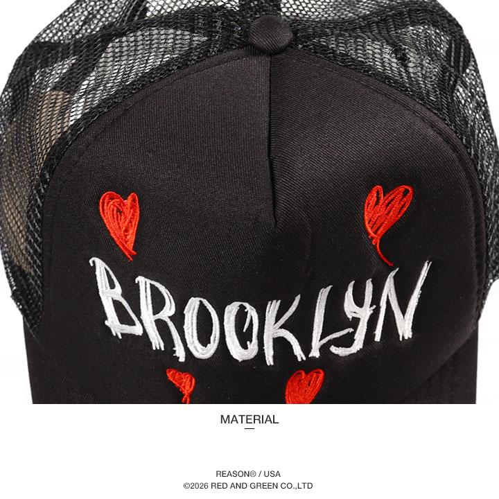 REASON キャップ メッシュキャップ 愛 LOVE ハート BROOKLYN