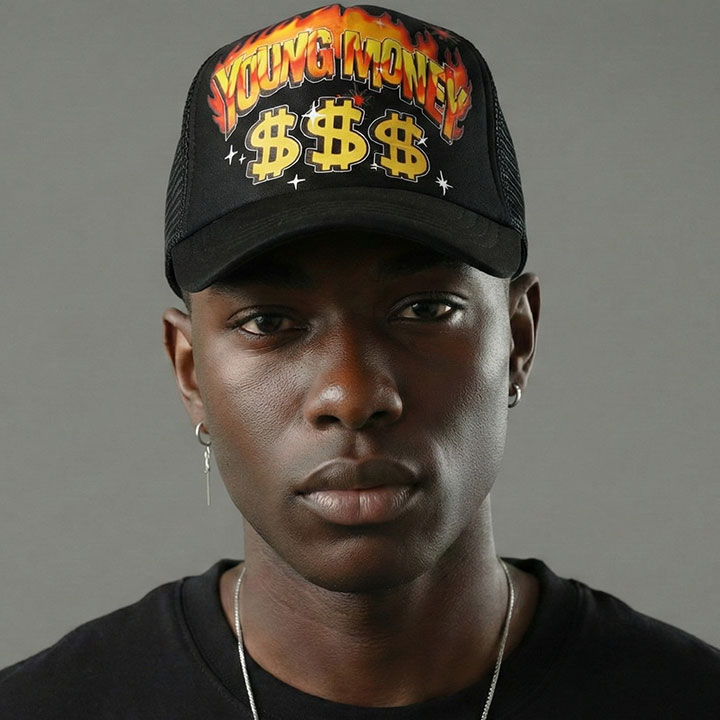 REASON × Young Money Entertainment キャップ メッシュキャップ