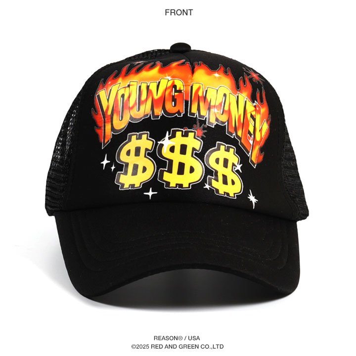 REASON × Young Money Entertainment キャップ メッシュキャップ