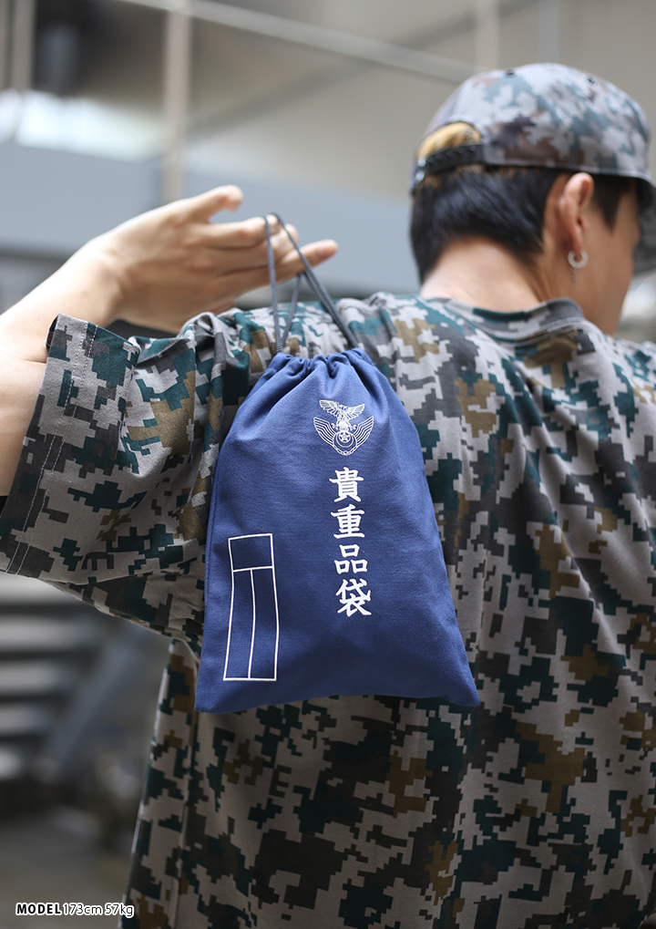 防衛省自衛隊グッズ 巾着袋 貴重品袋 大 ポーチ ケース 洗面具袋