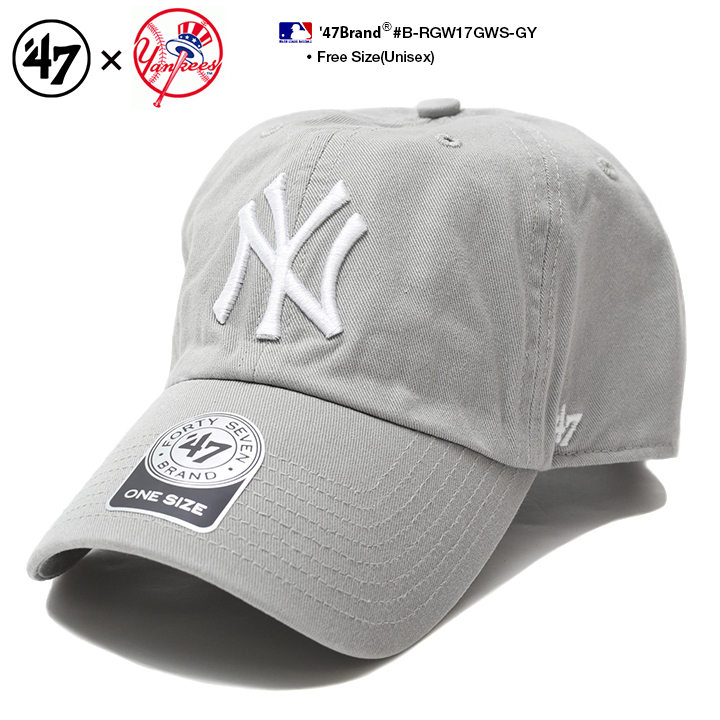 47 キャップ 47brand ニューヨーク ヤンキース 帽子 ローキャップ メンズ レディース グレー MLB NY ロゴ フォーティセブン cap おしゃれ かっこいい｜weekindenim｜04