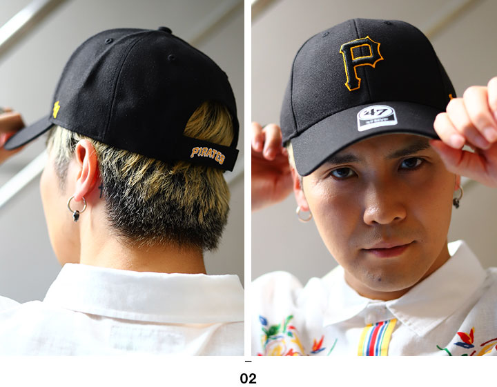 47 キャップ パイレーツ 黒 MLB Pirates P ロゴ 47brand フォーティ