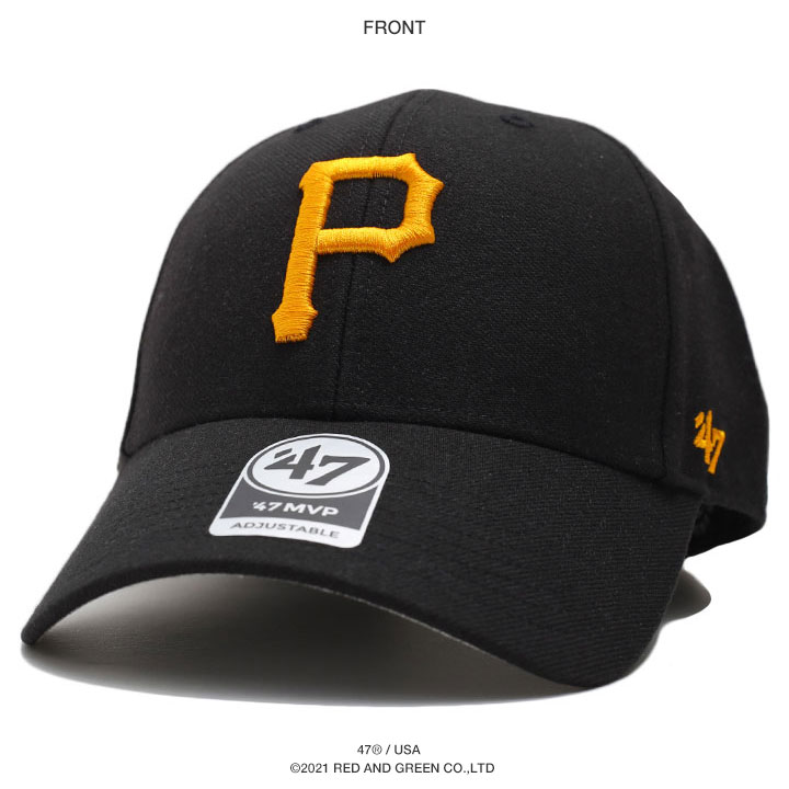47（フォーティーセブン） キャップ パイレーツ 黒 MLB Pirates P ロゴ