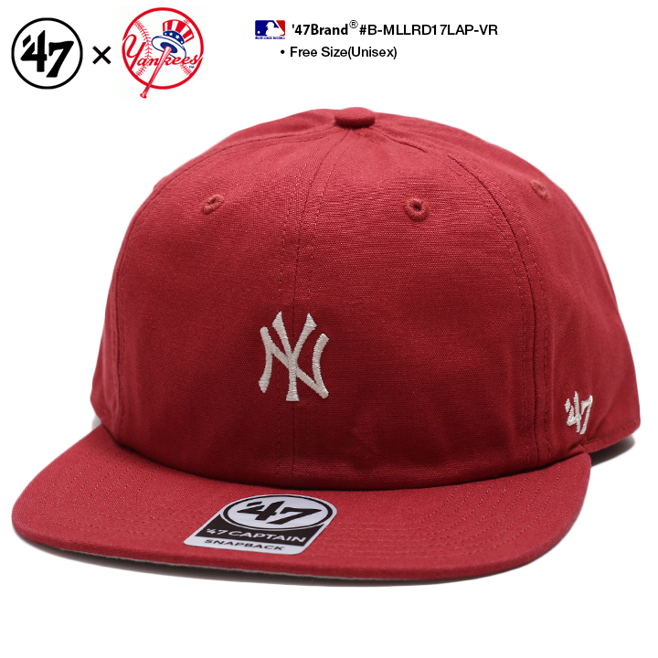 47 キャップ 47brand ニューヨーク ヤンキース 帽子 メンズ レディース 赤 MLB NY ロゴ フォーティセブン cap 深め スナップバックキャップ おしゃれ｜weekindenim｜03
