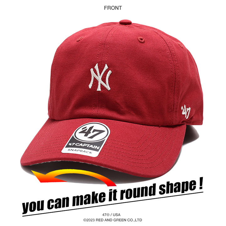 47 キャップ 47brand ニューヨーク ヤンキース 帽子 メンズ レディース 赤 MLB NY ロゴ フォーティセブン cap 深め スナップバックキャップ おしゃれ｜weekindenim｜12