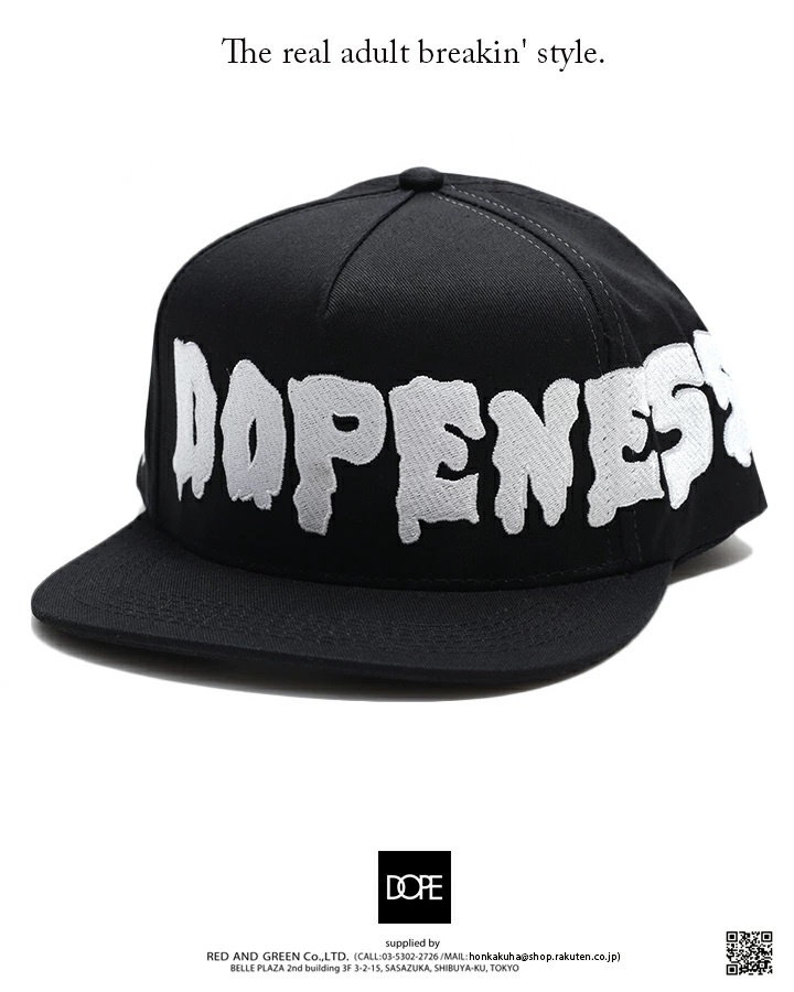 ドープ DOPE メンズ キャップ ブランド スナップバック 帽子 CAP DOPENESS ドープネス 刺繍 限定 コラボ 黒白 ツアーロゴ 刺繍｜weekindenim｜07