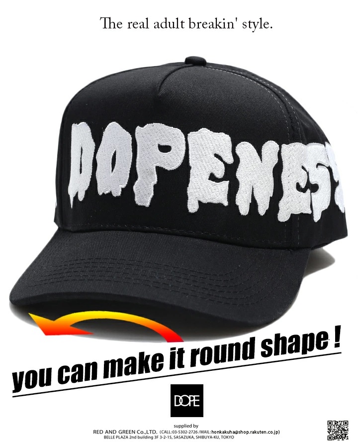 ドープ DOPE メンズ キャップ ブランド スナップバック 帽子 CAP DOPENESS ドープネス 刺繍 限定 コラボ 黒白 ツアーロゴ 刺繍｜weekindenim｜08