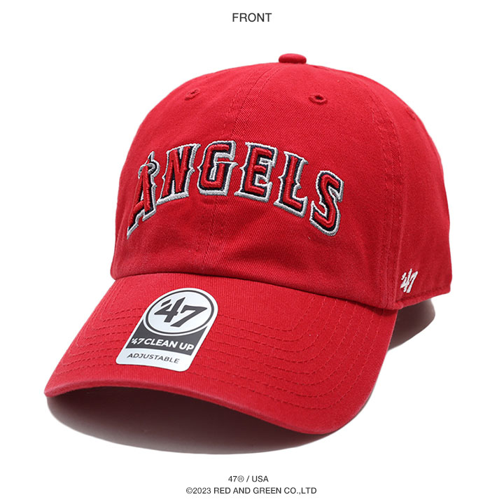 ロサンゼルス エンゼルス CAP グッズ MLB 公式 大リーグ 刺繍 赤 帽子 フォーティーセブンブランド 47BRAND ローキャップ