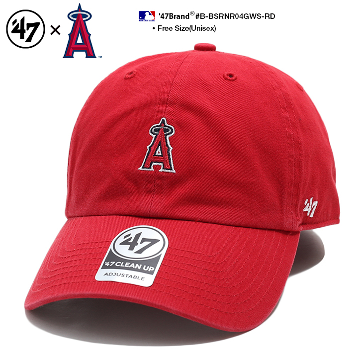 47 キャップ エンゼルス MLB エンジェルス 公式 グッズ Angels A ロゴ 47brand フォーティセブン 帽子 cap ローキャップ  赤 メジャーリーグ