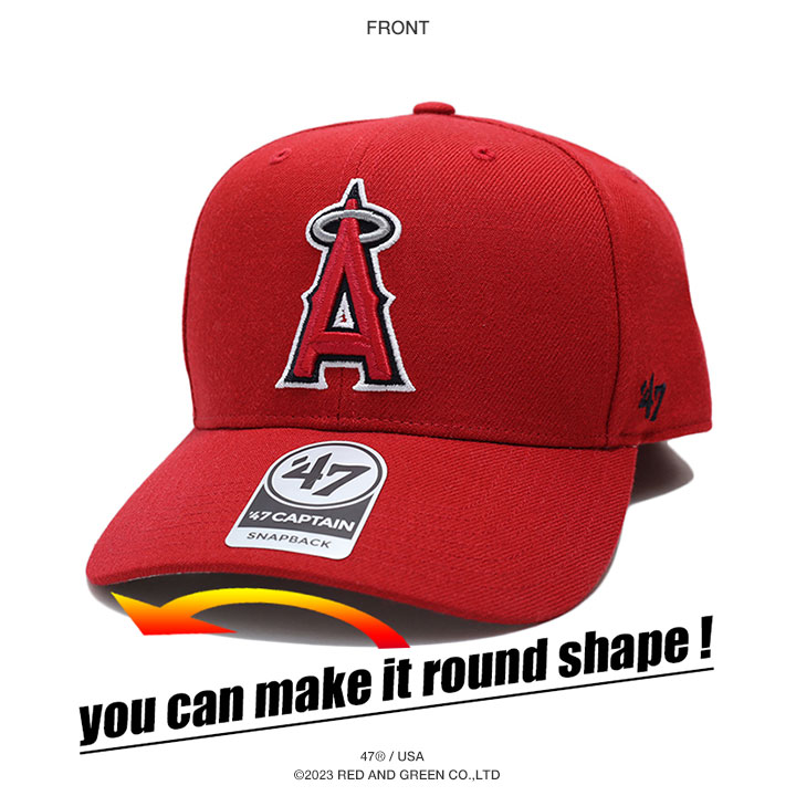 47 キャップ エンゼルス MLB エンジェルス 公式 グッズ Angels A ロゴ 47brand フォーティセブン 帽子 cap スナップバック  帽子 刺繍 赤