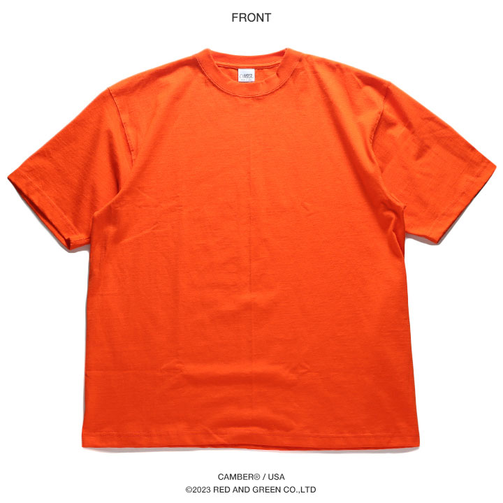 ☆ 9.バーントオレンジ ☆ S Tシャツ メンズ ブランド 半袖 無地 シンプル CAMBER キャンバー ポケット付きTシャツ ヘビーウェイトTシャツ CAMBER tシャツ キャンバー #302 8oz ヘビーウェイト 半袖