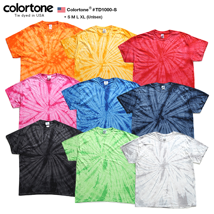 colortone カラートーン タイダイ Tシャツ 半袖 総柄 メンズ 