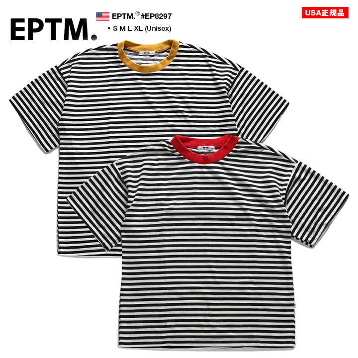 エピトミ EPTM Tシャツ 半袖 総柄 ボーダー 大きいサイズ ボーダー柄 総柄 ライン シンプル ゆったり ビッグシルエット オーバーサイズ ミニマル｜weekindenim｜04
