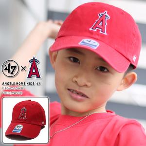 47 キャップ エンゼルス MLB エンジェルス 公式 グッズ Angels A ロゴ 47brand フォーティセブン 子供用  男の子 女の子 キッズ 帽子 cap ローキャップ 赤