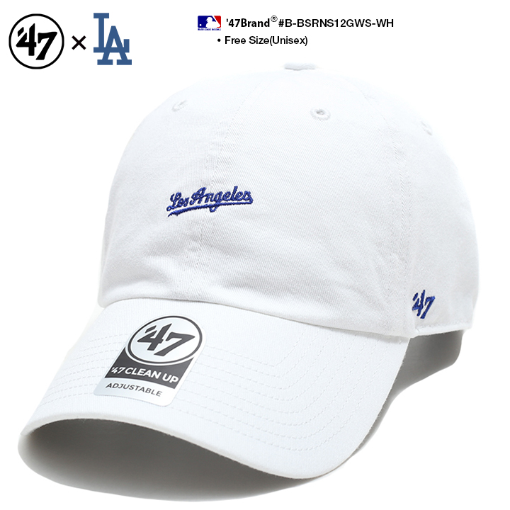 47 キャップ ドジャース MLB Dodgers LA ロゴ 47brand フォーティセブン 帽子 cap ローキャップ 浅め 白 かっこいい  おしゃれ メジャーリーグ