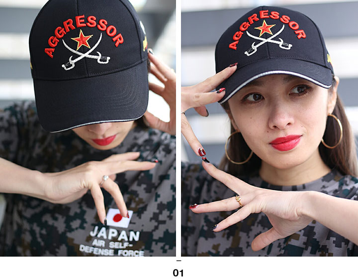 AGGRESSOR 航空自衛隊 飛行教導隊 識別帽子(顎紐付き) 自衛隊 グッズ アグレッサー 飛行教導群 コブラ 小松基地 F15