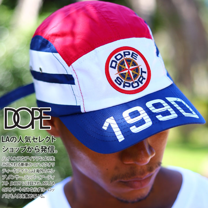 ドープスポーツ DOPE SPORTS 帽子 ジェットキャップ マウンテンキャップ CAP メンズ レディース b系 マルチロゴ トリコロールカラー 刺繍 ワッペン