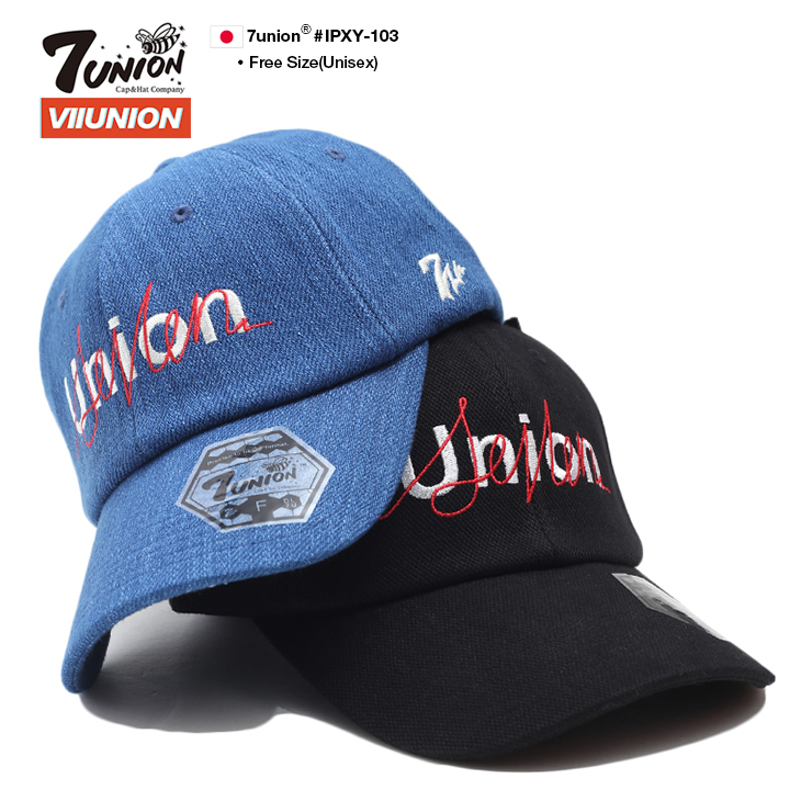 7union キャップ メンズ 黒/白 セブンユニオン 帽子 cap ロー