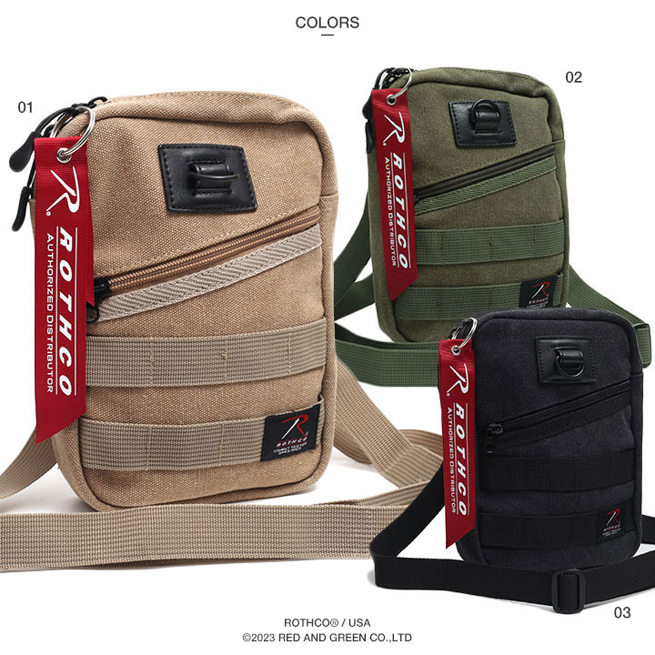 入手困難 即納 ロスコ ROTHCO ミニショルダーバッグ バッグ 撥水 ROTHCO ロスコ バッグ ショルダーバッグ ミニ 縦 メンズ