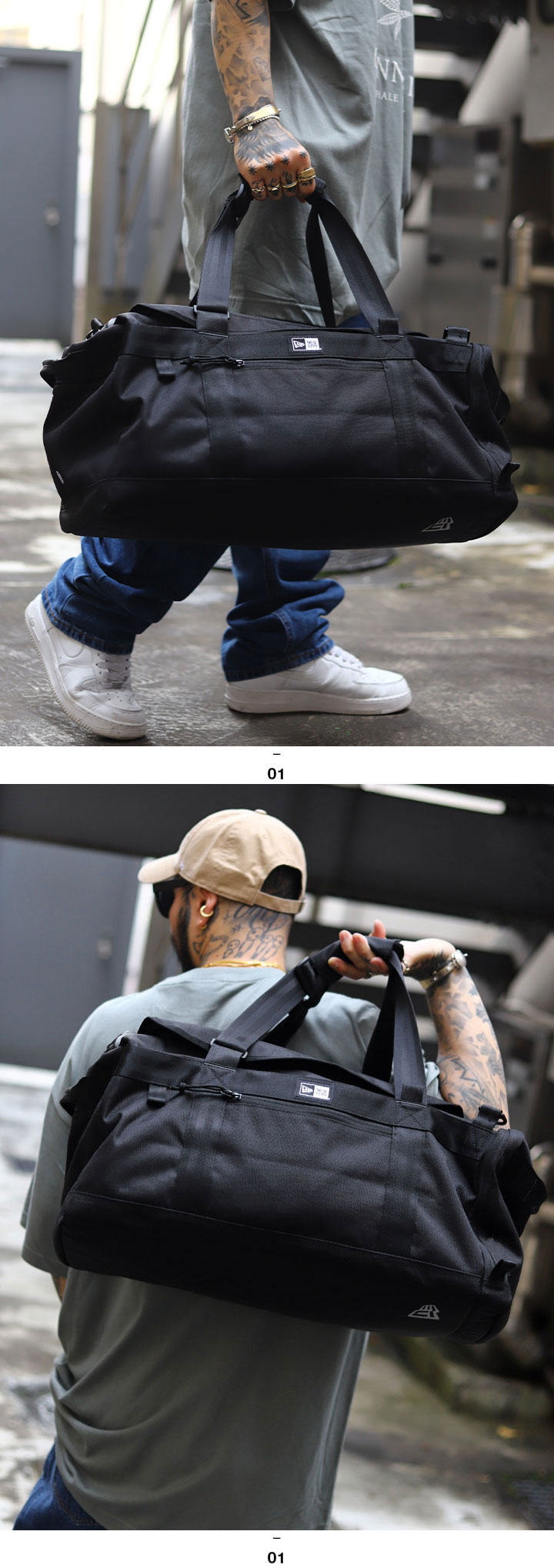 ニューエラ ボストンバッグ ダッフルバッグ 大容量 旅行 3泊 大 大型