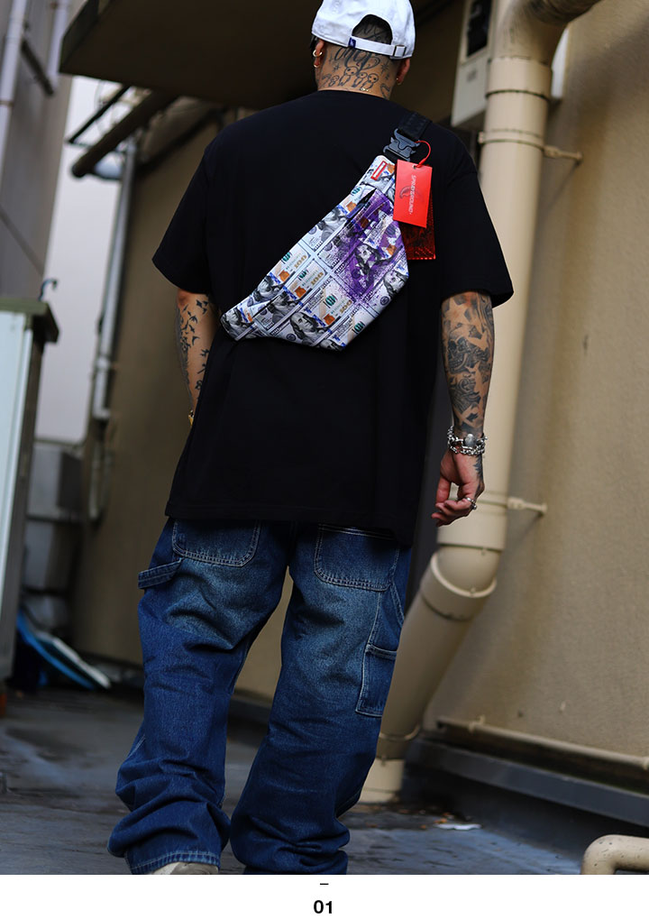 SPRAY GROUND × キースヘリング ウエストポーチ レザー ウエスト