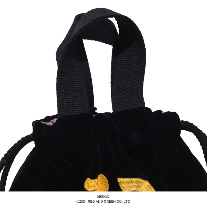 入手困難 即納 送料込 ヒューストン HOUSTON 巾着バッグ ポーチ HOUSTON ヒューストン 6845 EMB QUILTING EFFECT BAG 刺繍