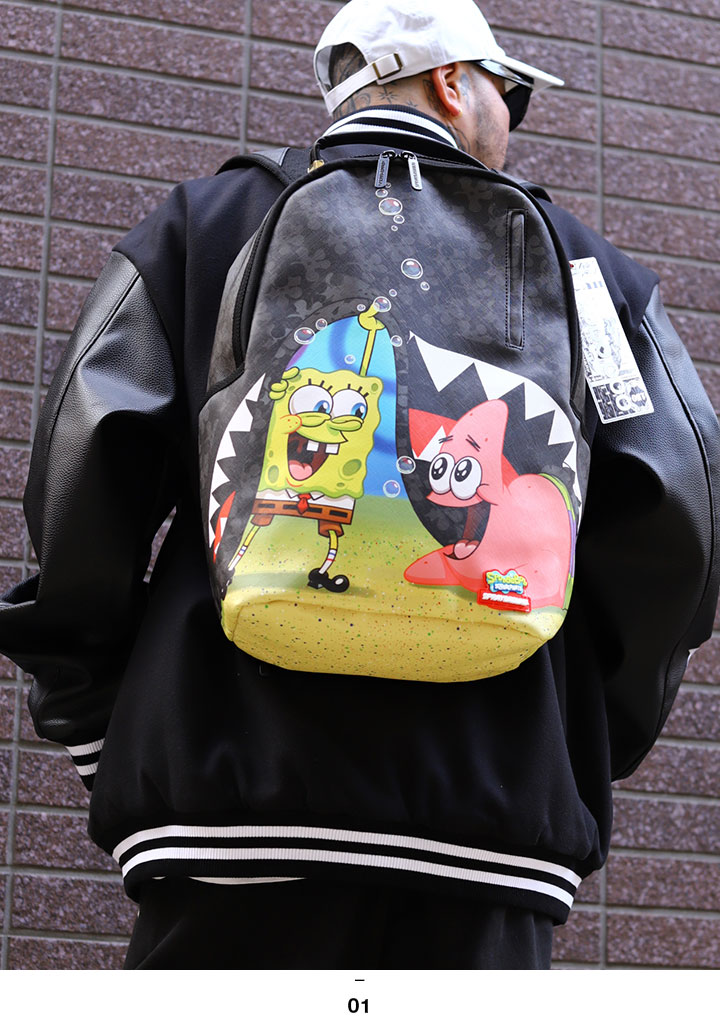 SPRAY GROUND × SpongeBob リュック バックパック コラボ 公式 SPRAY GROUND × スポンジボブ バッグ 限定 コラボ 公式グッズ