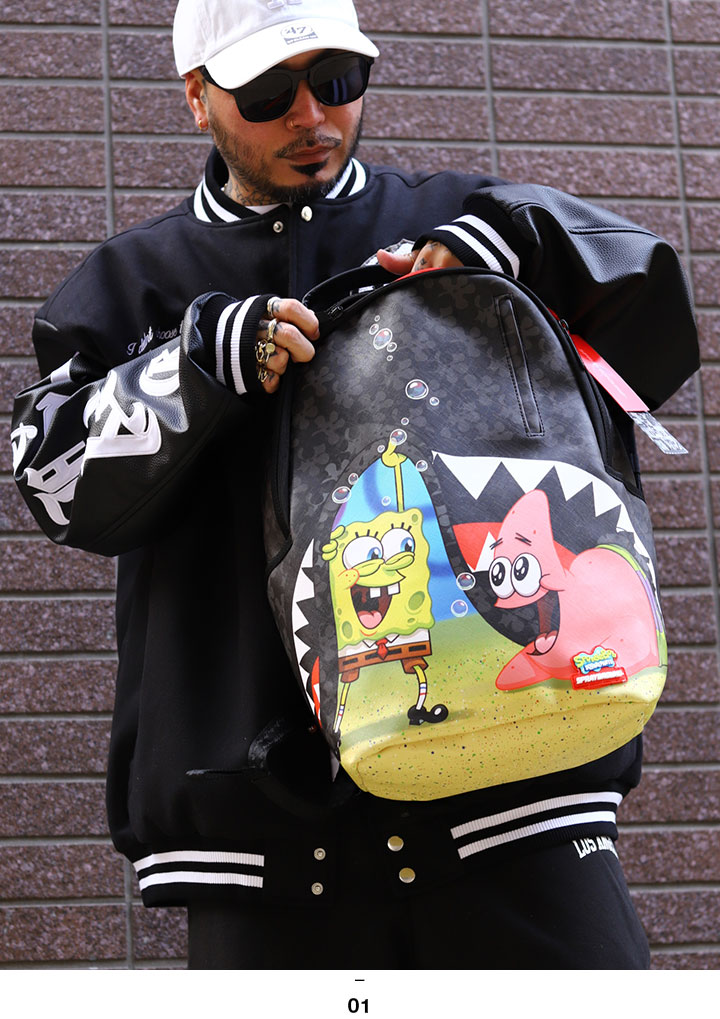 SPRAY GROUND × スポンジボブ リュック バックパック レザー