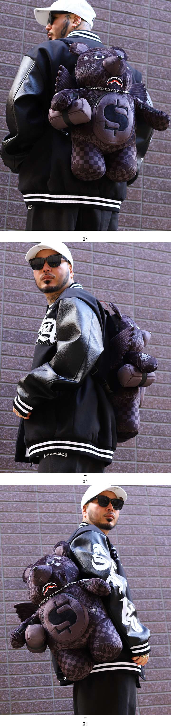 SPRAY GROUND ぬいぐるみ バッグ かわいい 熊 リュック スプレー