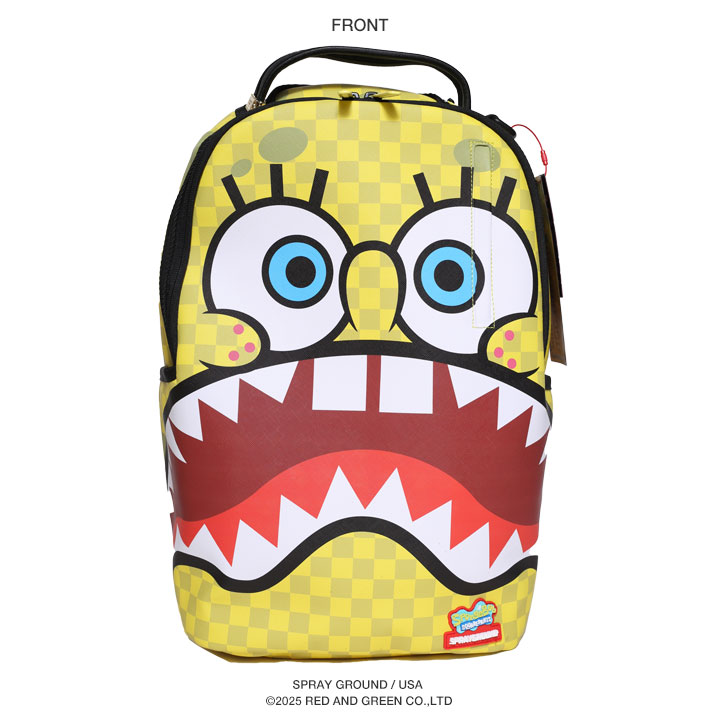 【極美品】SPRAYGROUND スポンジボブ　コラボリュック SPRAY GROUND × スポンジボブ バッグ メンズ レディース 春夏