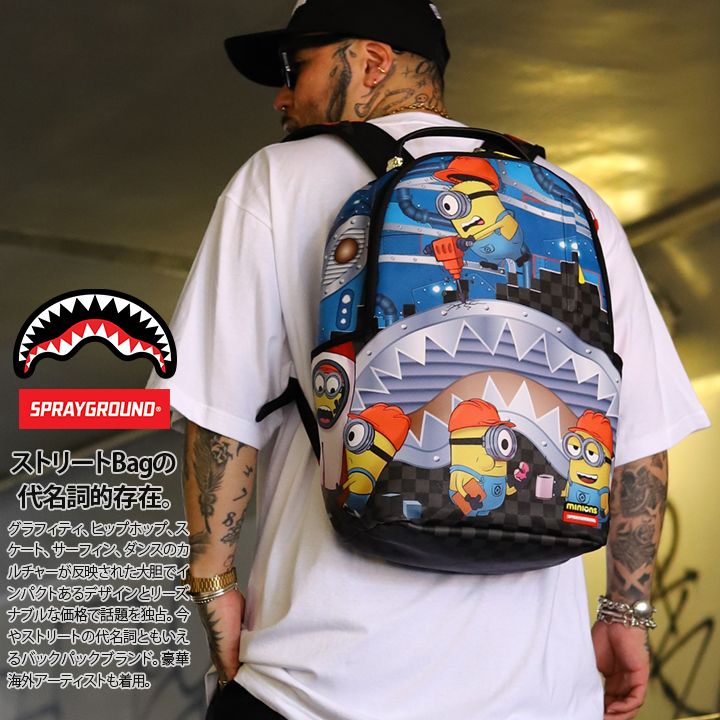 SPRAY GROUND × ミニオンズ リュック バックパック レザー 大きめ 大