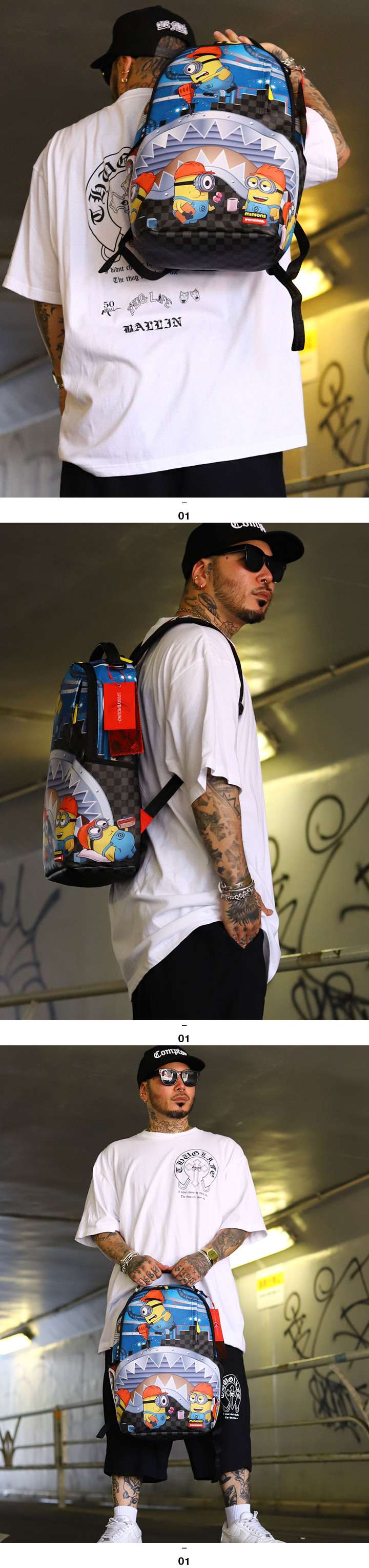 SPRAY GROUND × ミニオンズ リュック バックパック レザー 大きめ 大