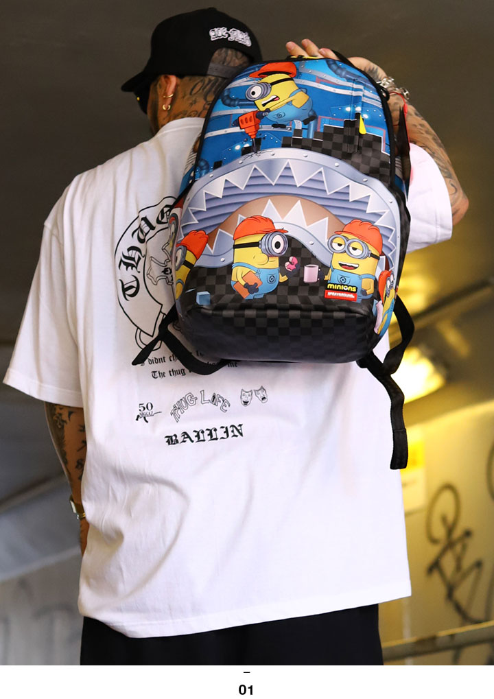 SPRAY GROUND × ミニオンズ リュック バックパック レザー 大きめ 大