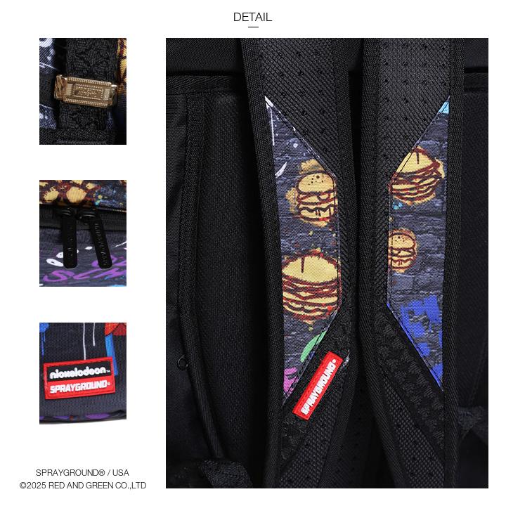 SPRAY GROUND × スポンジボブ バッグ メンズ レディース 春夏秋冬用 黒