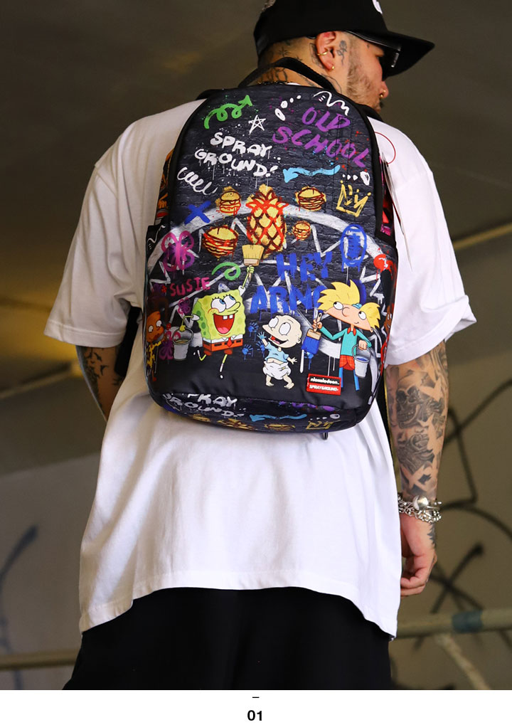 【即購入歓迎】スポンジボブ× Sprayground 海外正規 新品 送料無料 SPRAY GROUND × スポンジボブ バッグ 限定 コラボ 公式グッズ