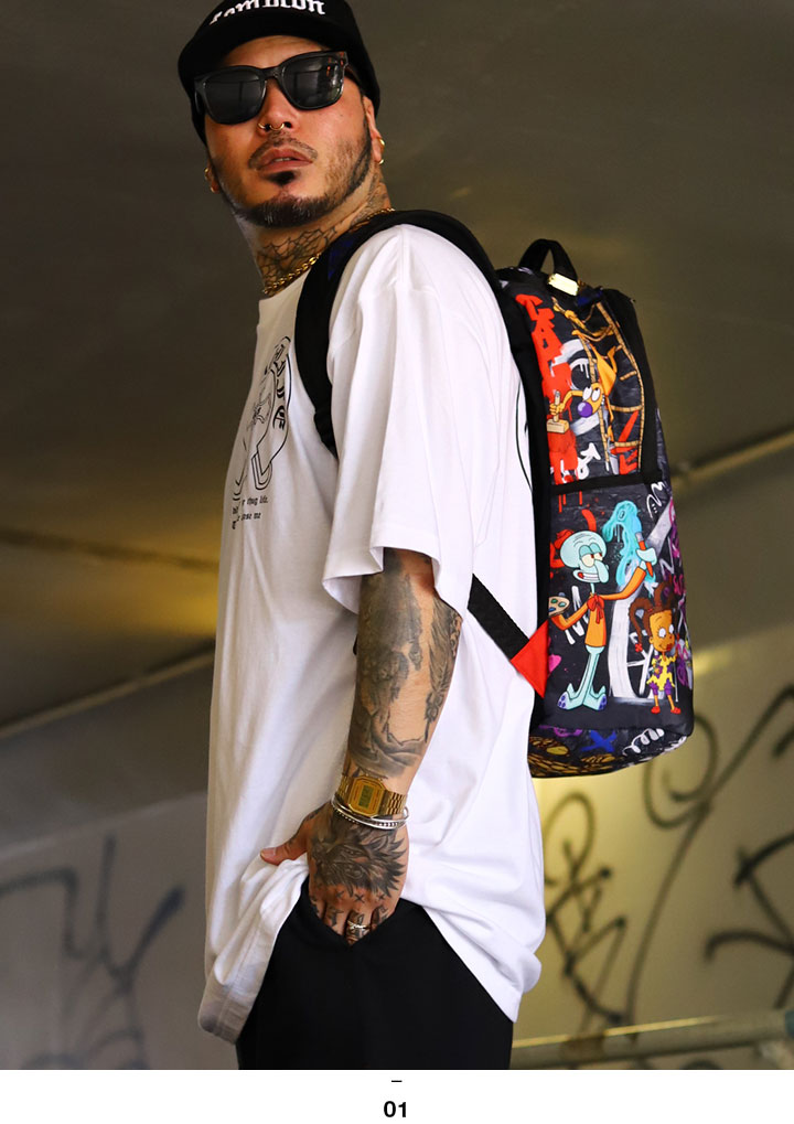 SPRAY GROUND × スポンジボブ バッグ メンズ レディース 春夏