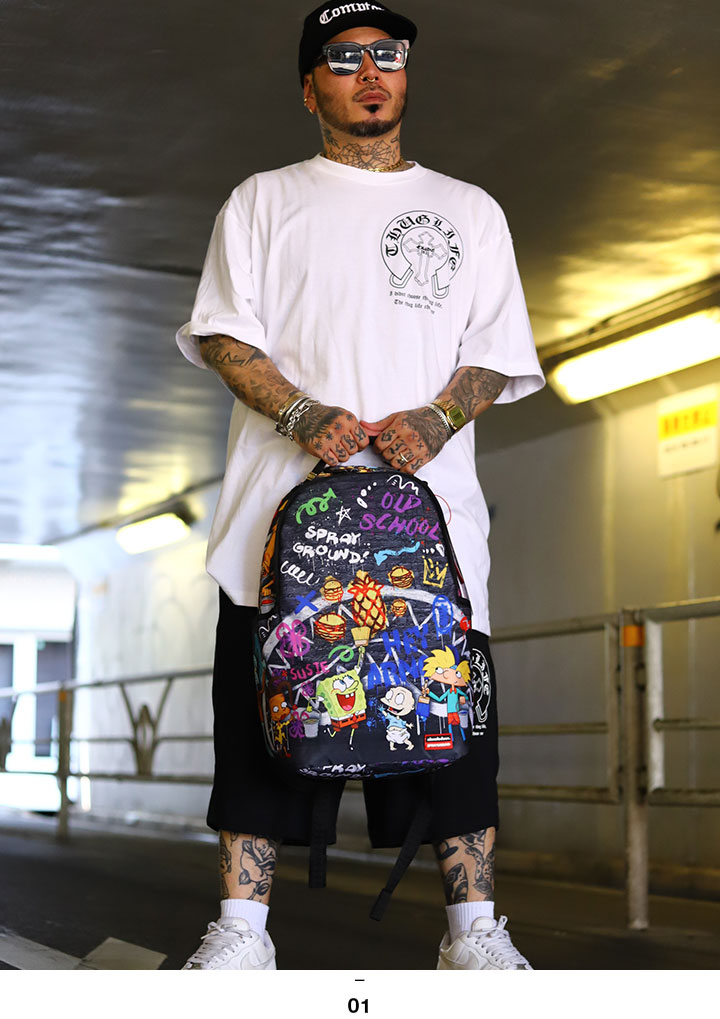 SPRAY GROUND × スポンジボブ バッグ メンズ レディース 春夏