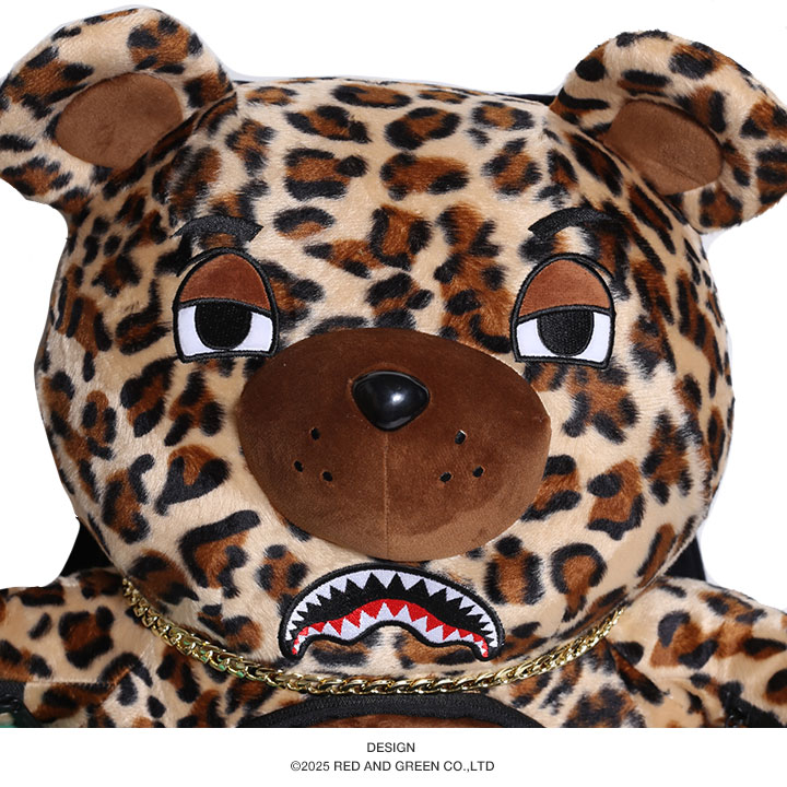 SPRAY GROUND ぬいぐるみ バッグ かわいい 熊 リュック ヒョウ柄