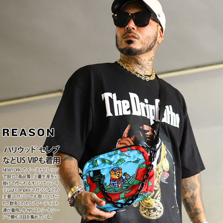 REASON ミニショルダーバッグ 斜めがけ 横型 大人 小さめ ポーチ 